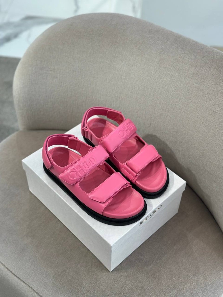 JIMMY CHOO Slides front view - Women's luxury Shoes