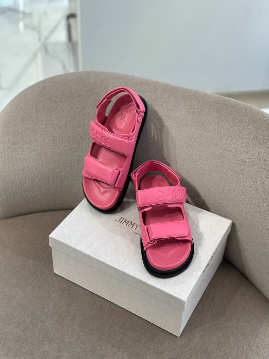 JIMMY CHOO Slides side view - Women's luxury Shoes