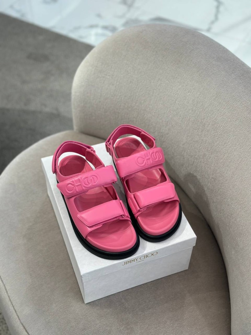 JIMMY CHOO Slides side view - Women's luxury Shoes