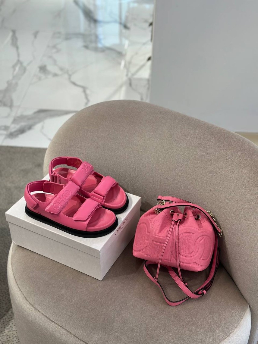 JIMMY CHOO Slides side view - Women's luxury Shoes