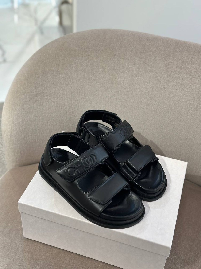 JIMMY CHOO Slides front view - Women's luxury Shoes