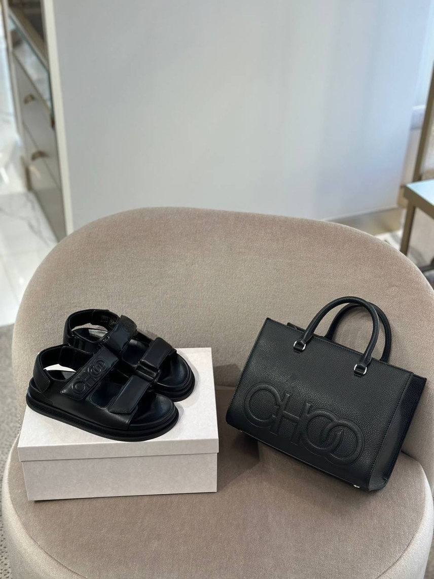 JIMMY CHOO Slides side view - Women's luxury Shoes