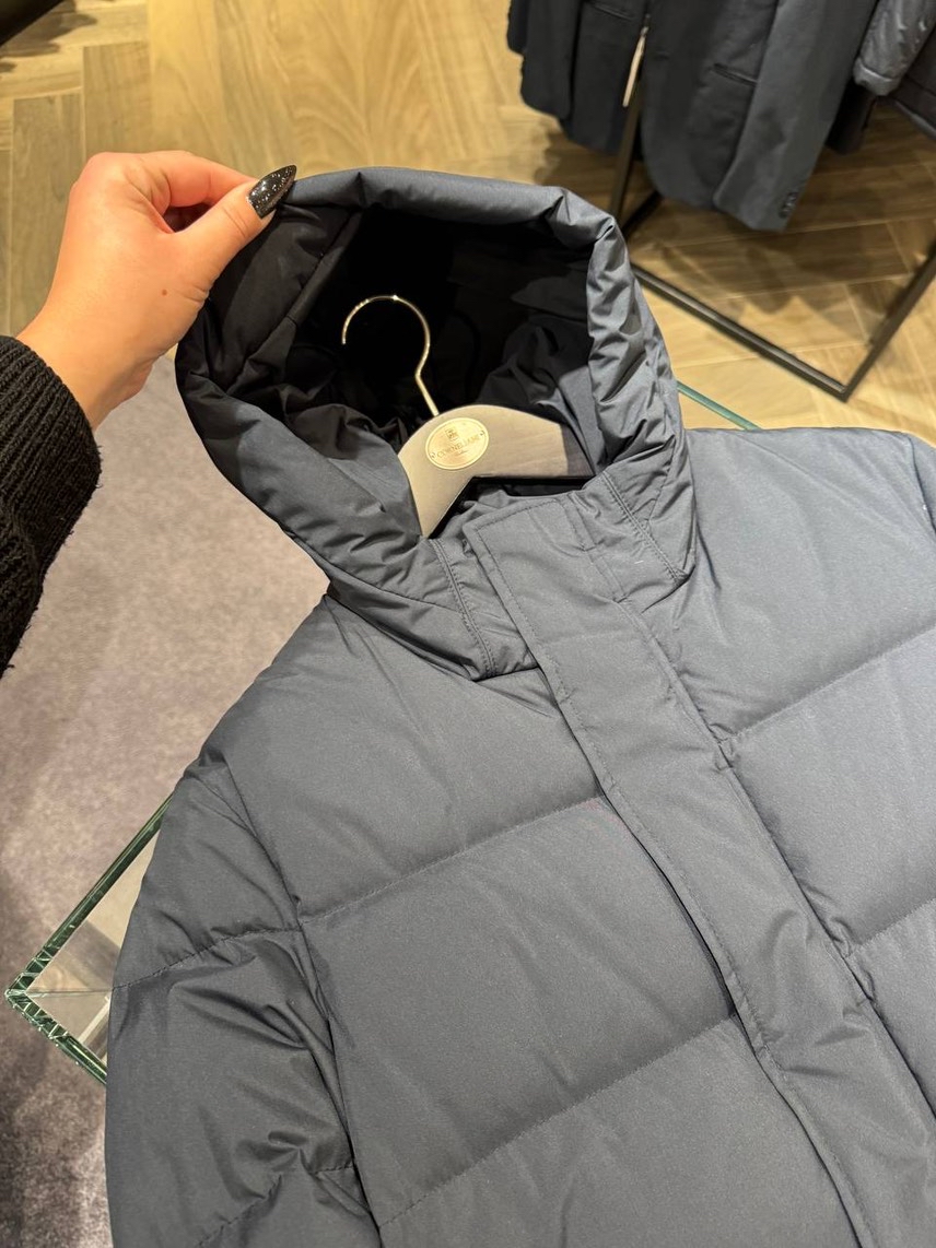 CORNELIANI Down jacket side view - Men's luxury Clothes