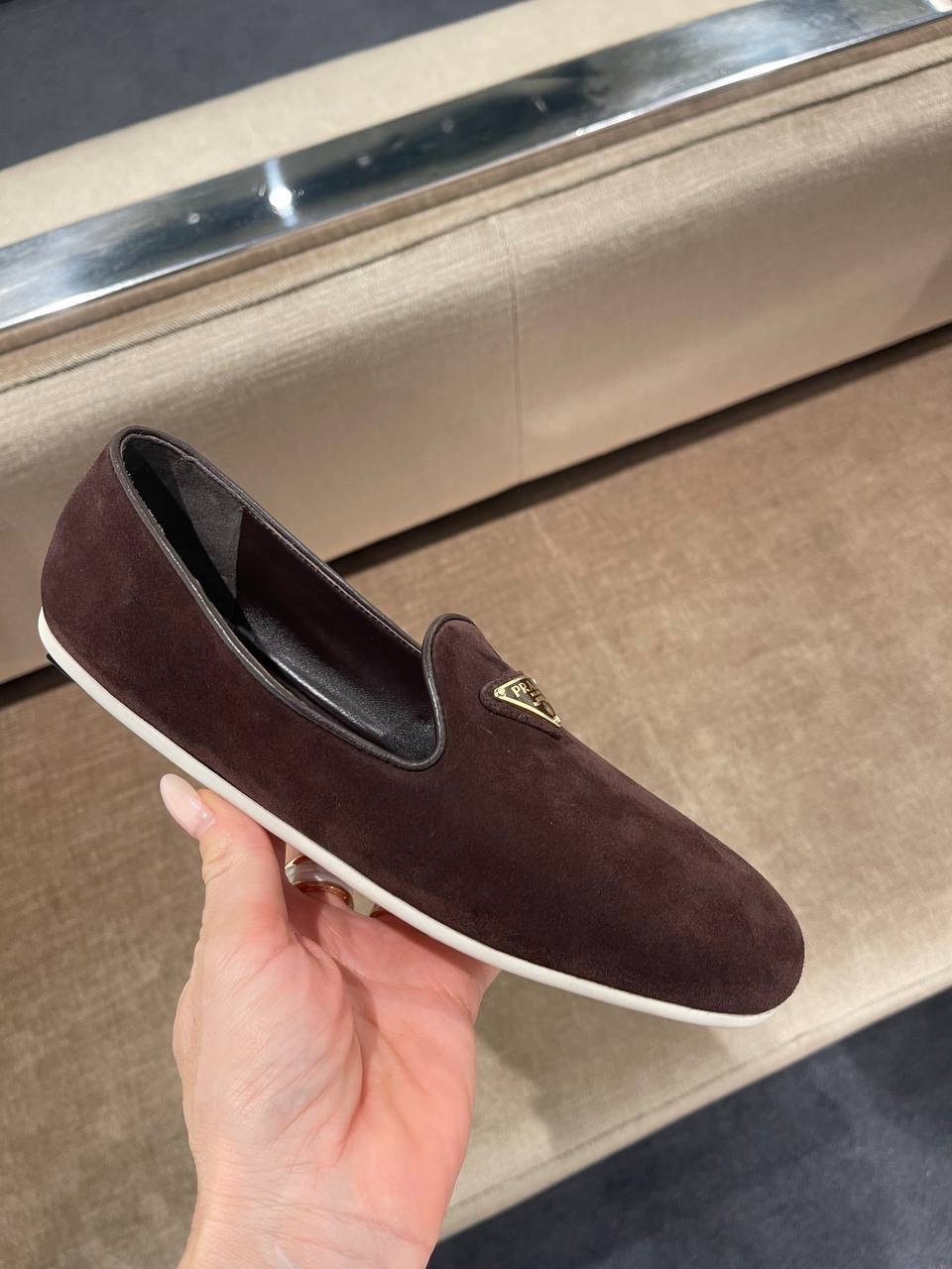 PRADA Moccasins side view - Women's luxury Shoes