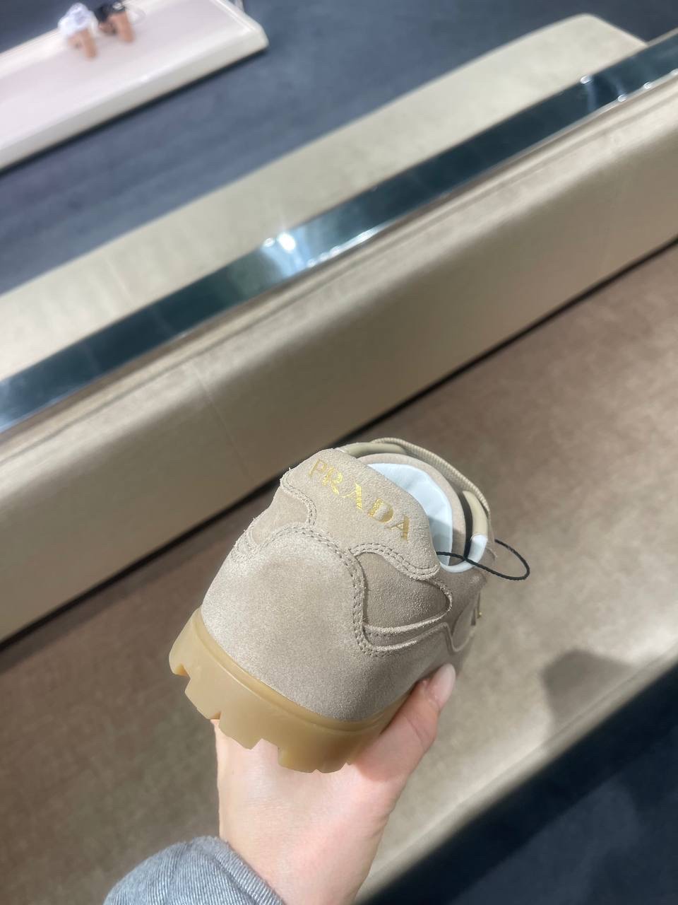 PRADA Sneakers side view - Women's luxury Shoes