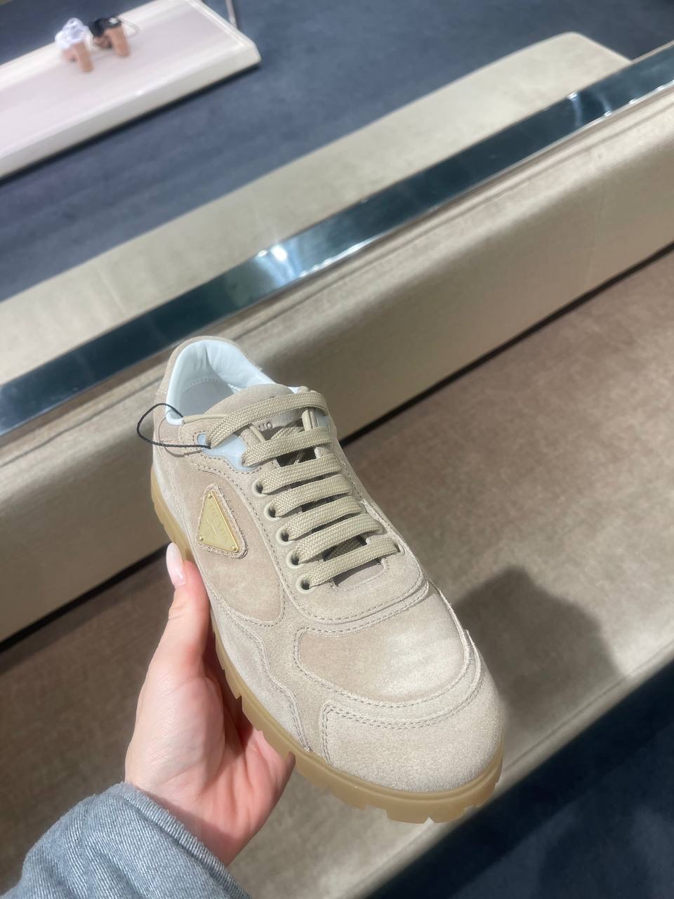 PRADA Sneakers side view - Women's luxury Shoes