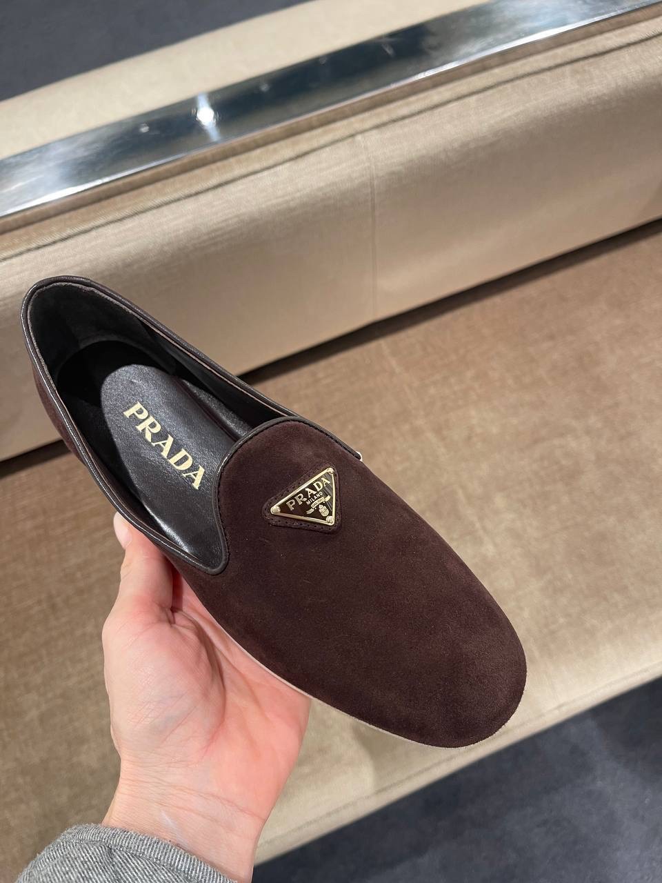 PRADA Moccasins side view - Women's luxury Shoes