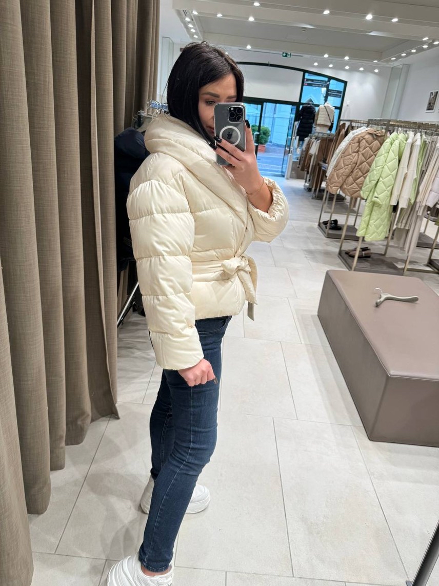 PESERICO Down jacket side view - Women's luxury Clothes