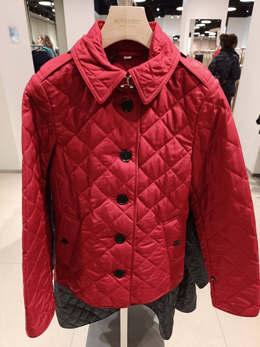 BURBERRY Down jacket front view - Women's luxury Clothes