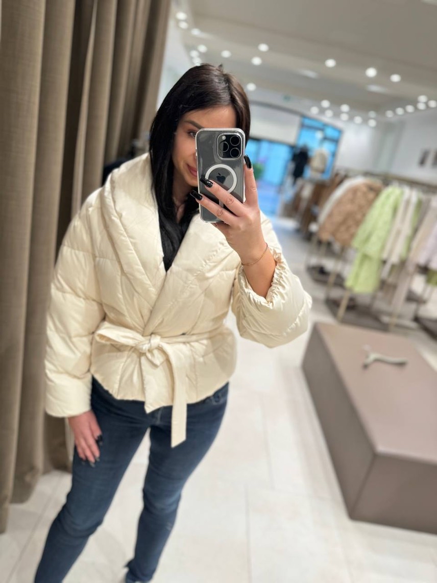 PESERICO Down jacket front view - Women's luxury Clothes