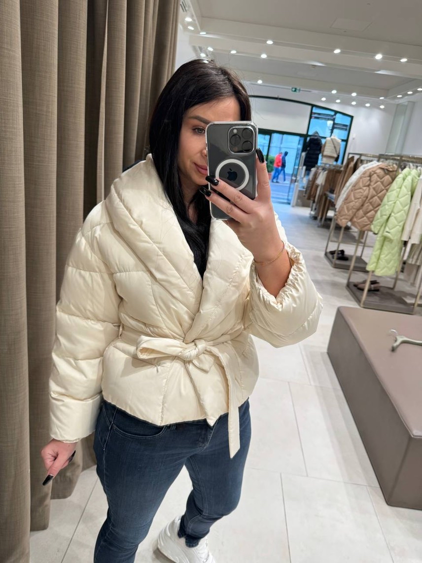 PESERICO Down jacket side view - Women's luxury Clothes