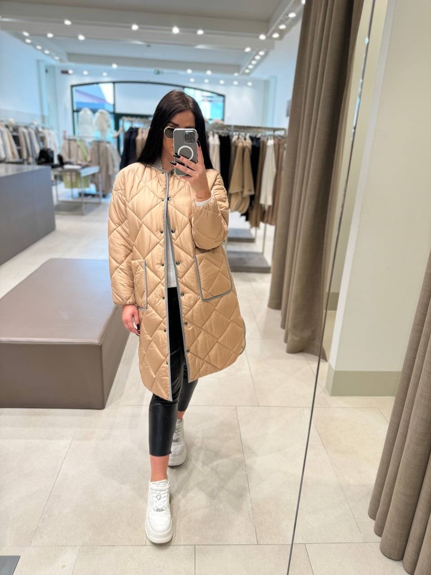 PESERICO Down jacket side view - Women's luxury Clothes