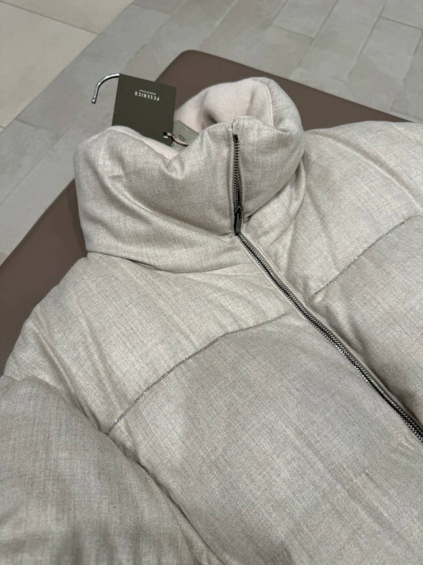 PESERICO Down jacket side view - Women's luxury Clothes