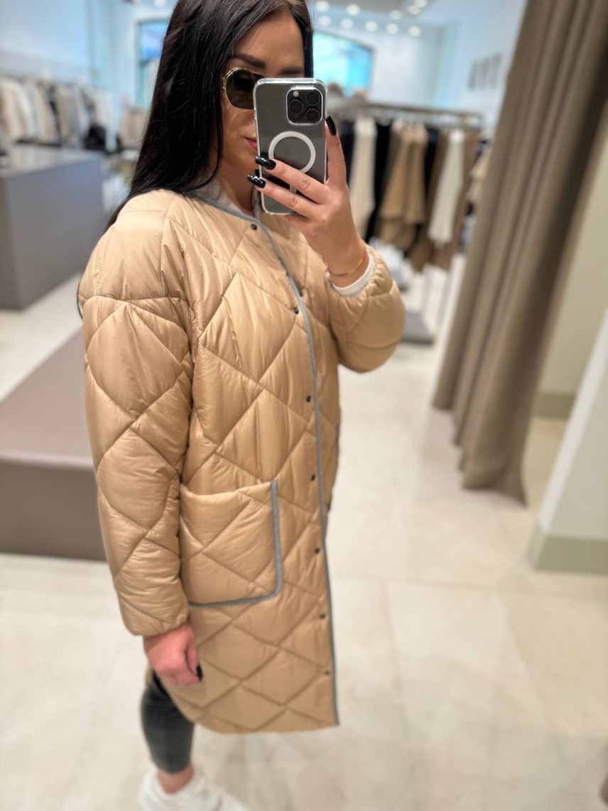 PESERICO Down jacket side view - Women's luxury Clothes
