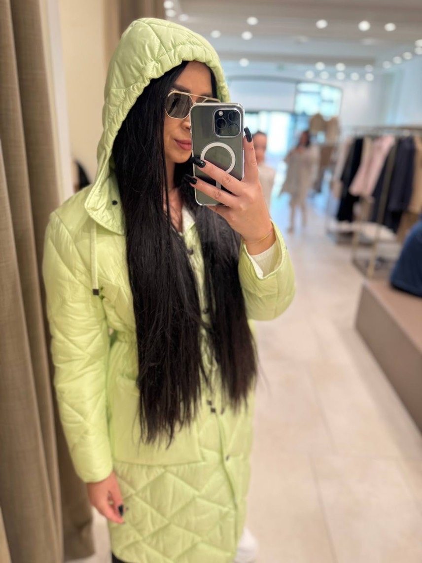 PESERICO Down jacket side view - Women's luxury Clothes