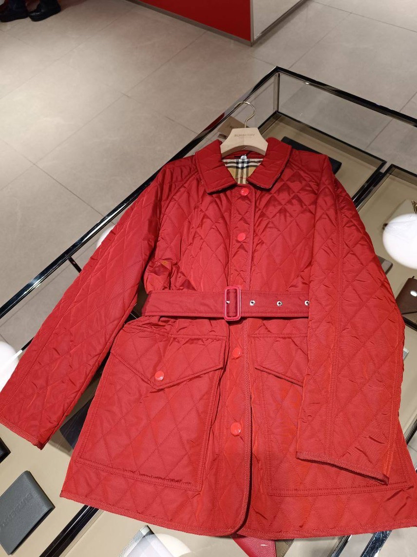 BURBERRY Down jacket front view - Women's luxury Clothes