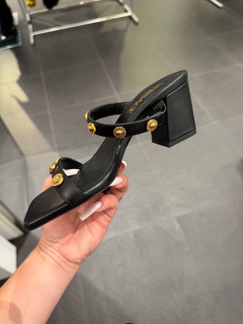 VERSACE Sandals side view - Women's luxury Shoes