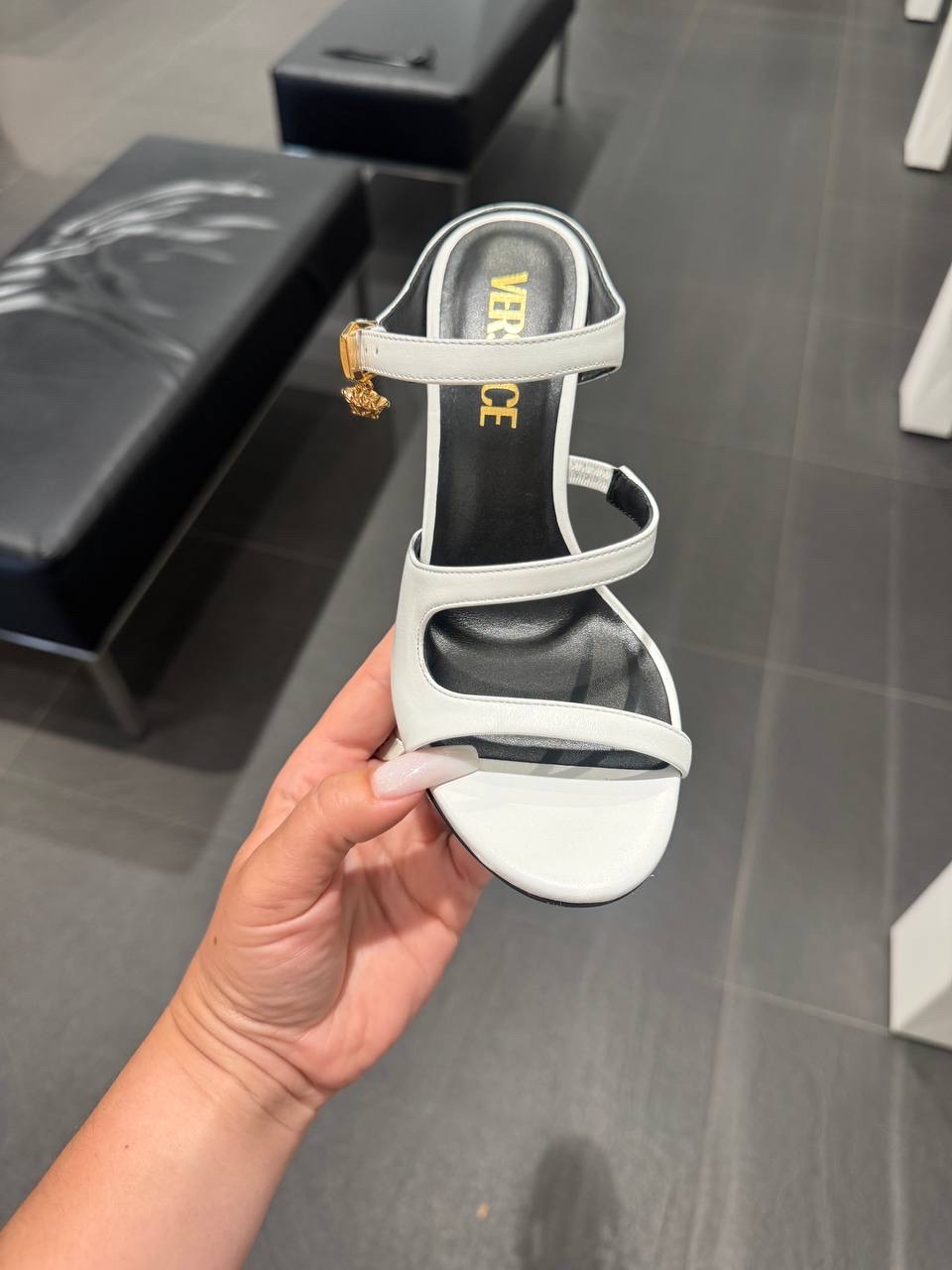 VERSACE Sandals side view - Women's luxury Shoes