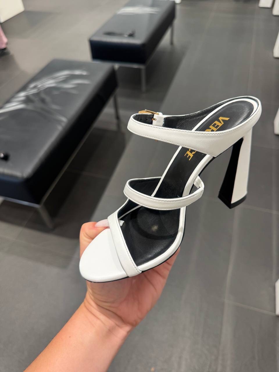 VERSACE Sandals side view - Women's luxury Shoes