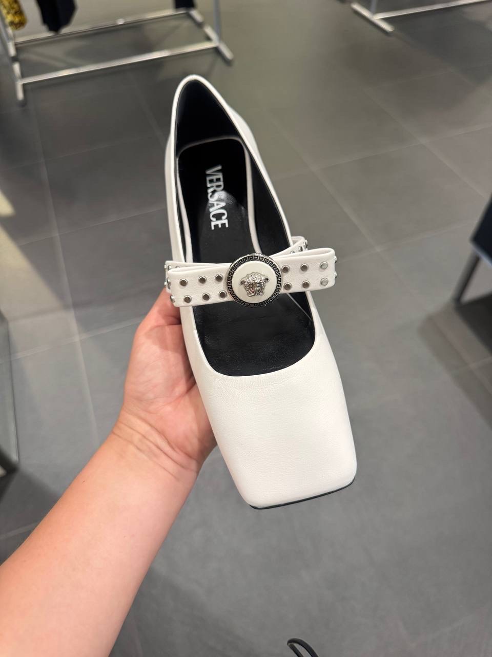 VERSACE Ballerinas side view - Women's luxury Shoes