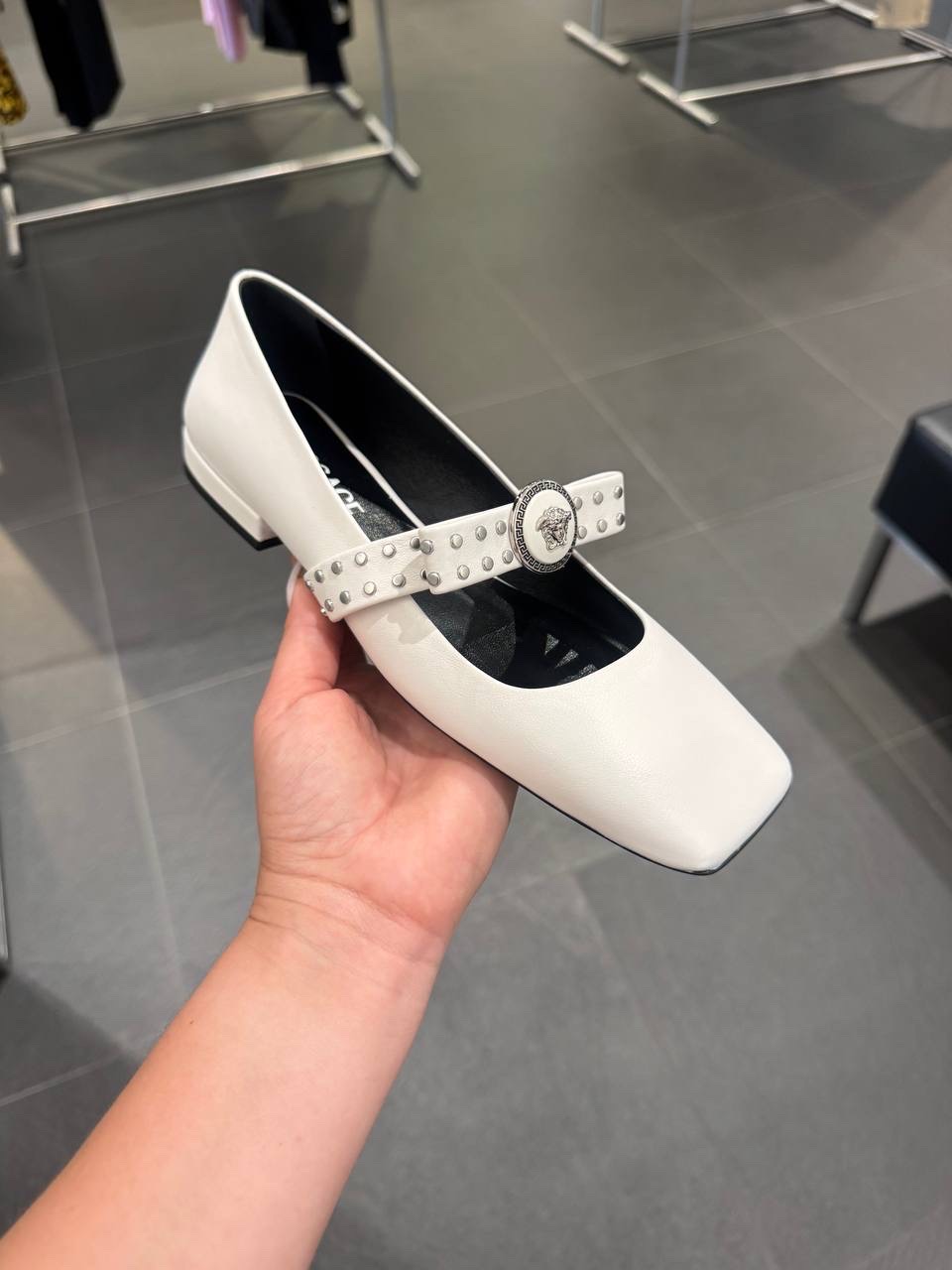 VERSACE Ballerinas front view - Women's luxury Shoes