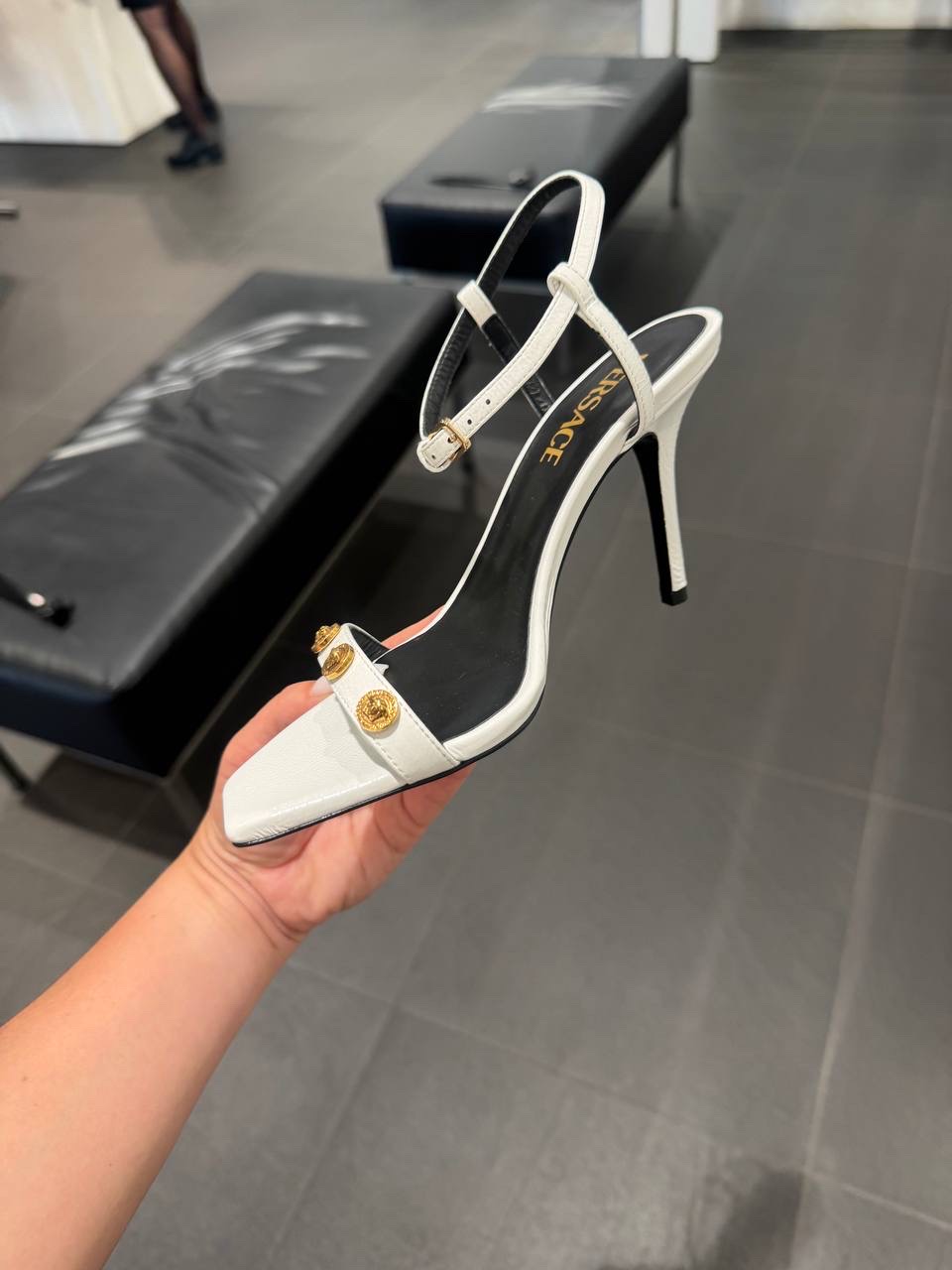 VERSACE Sandals side view - Women's luxury Shoes