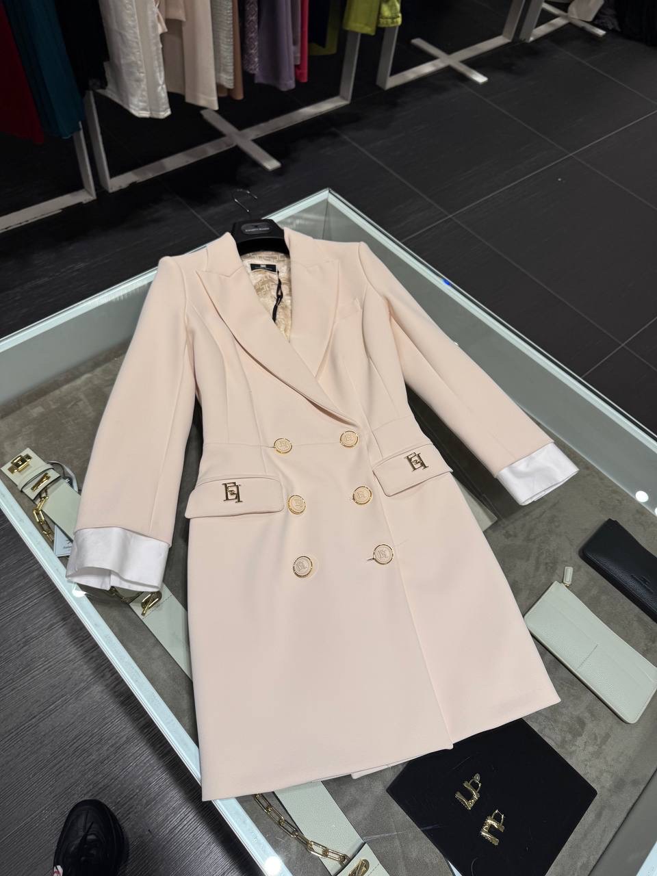ELISABETTA FRANCHI Coats front view - Women's luxury Clothes