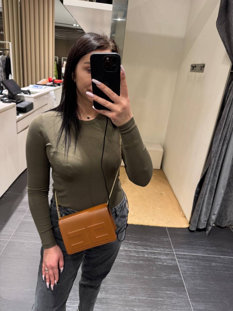 ELISABETTA FRANCHI Crossbody bags side view - Women's luxury Bags