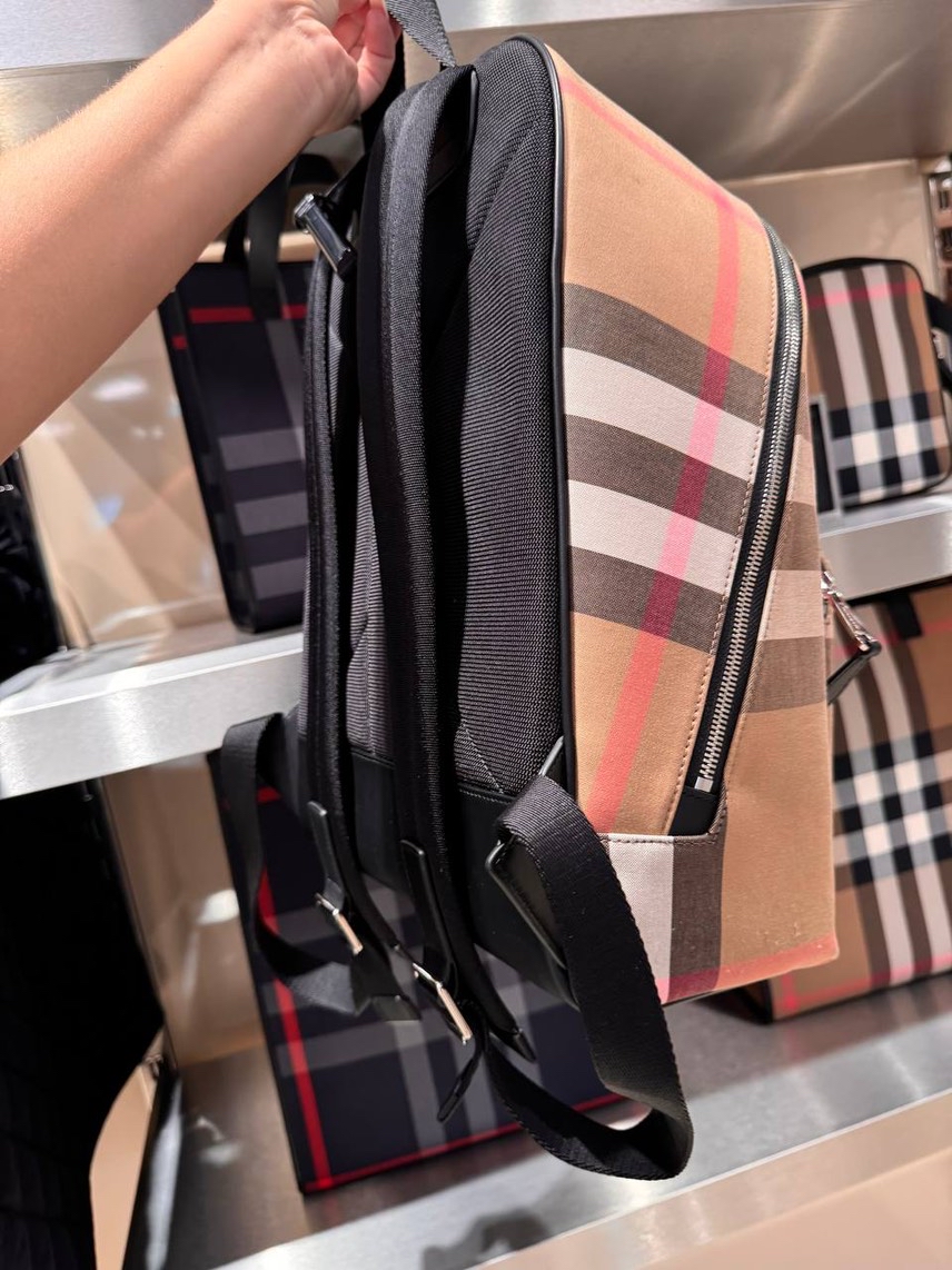 BURBERRY Backpack side view - Men's luxury Bags