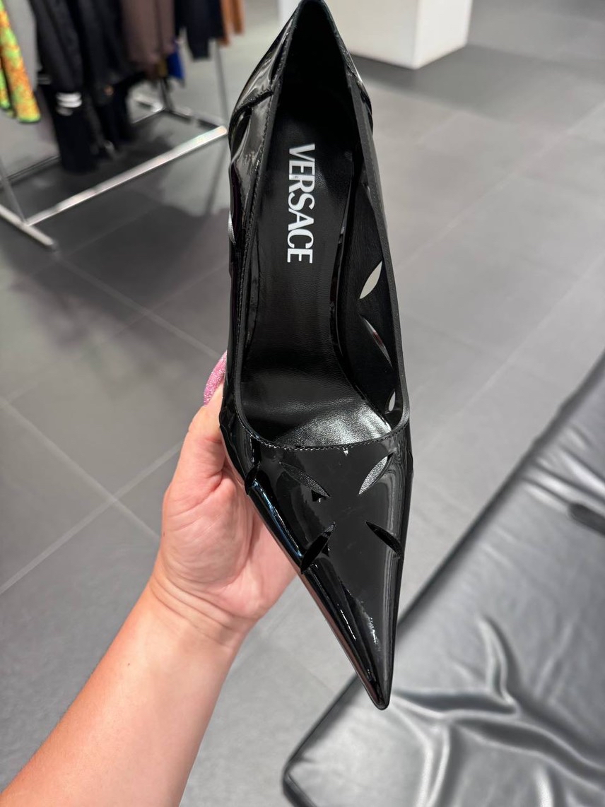 VERSACE Pumps side view - Women's luxury Shoes