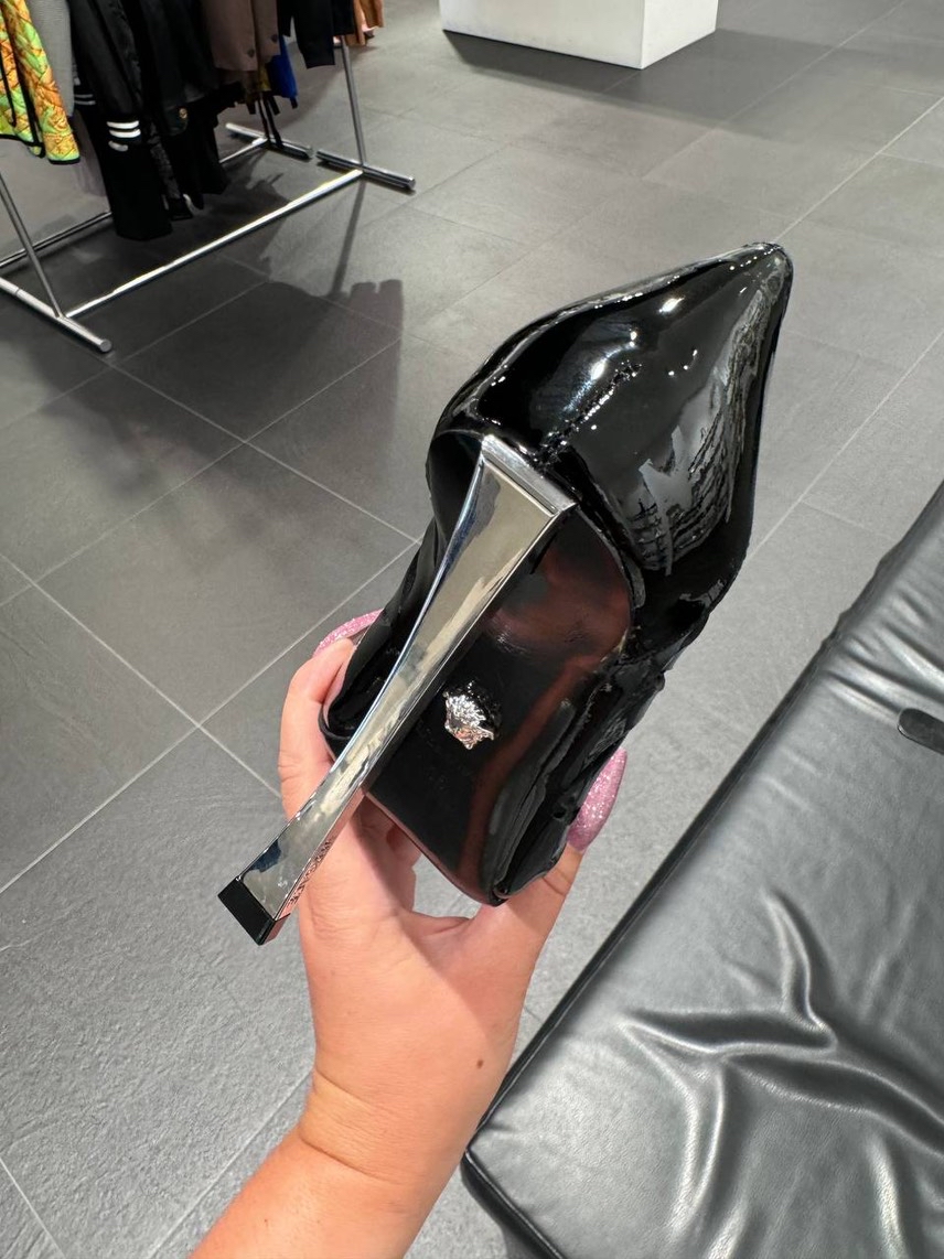 VERSACE Pumps side view - Women's luxury Shoes