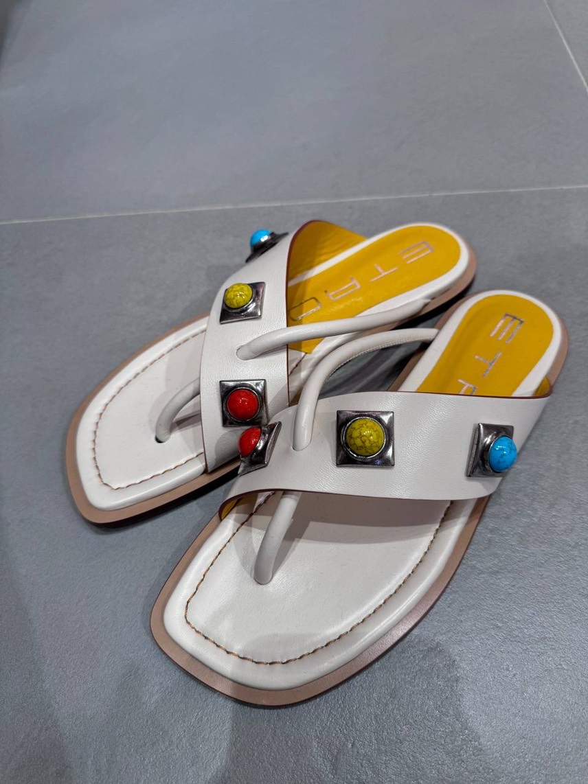 ETRO Slides side view - Women's luxury Shoes