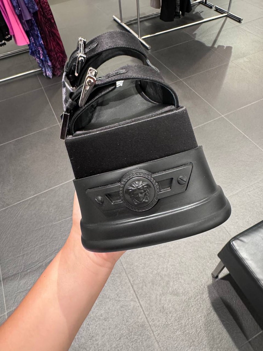 VERSACE Sandals side view - Women's luxury Shoes