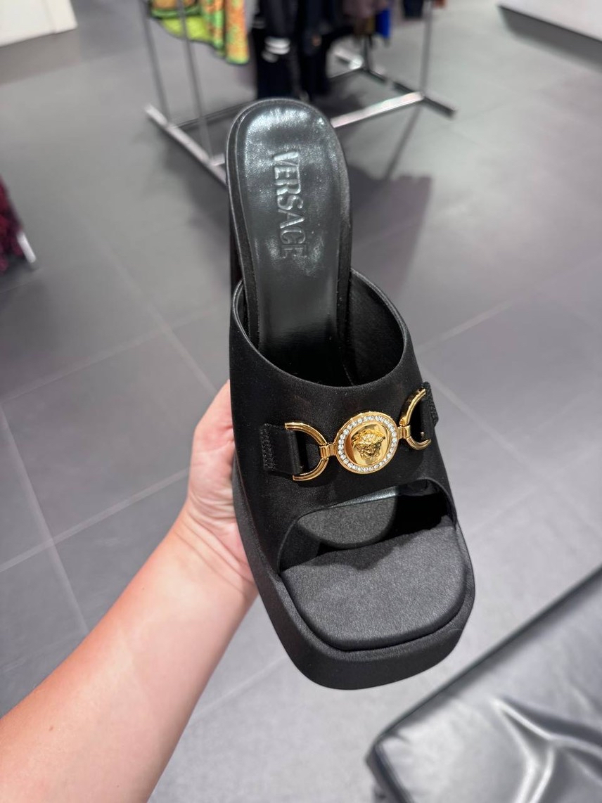 VERSACE Sandals side view - Women's luxury Shoes