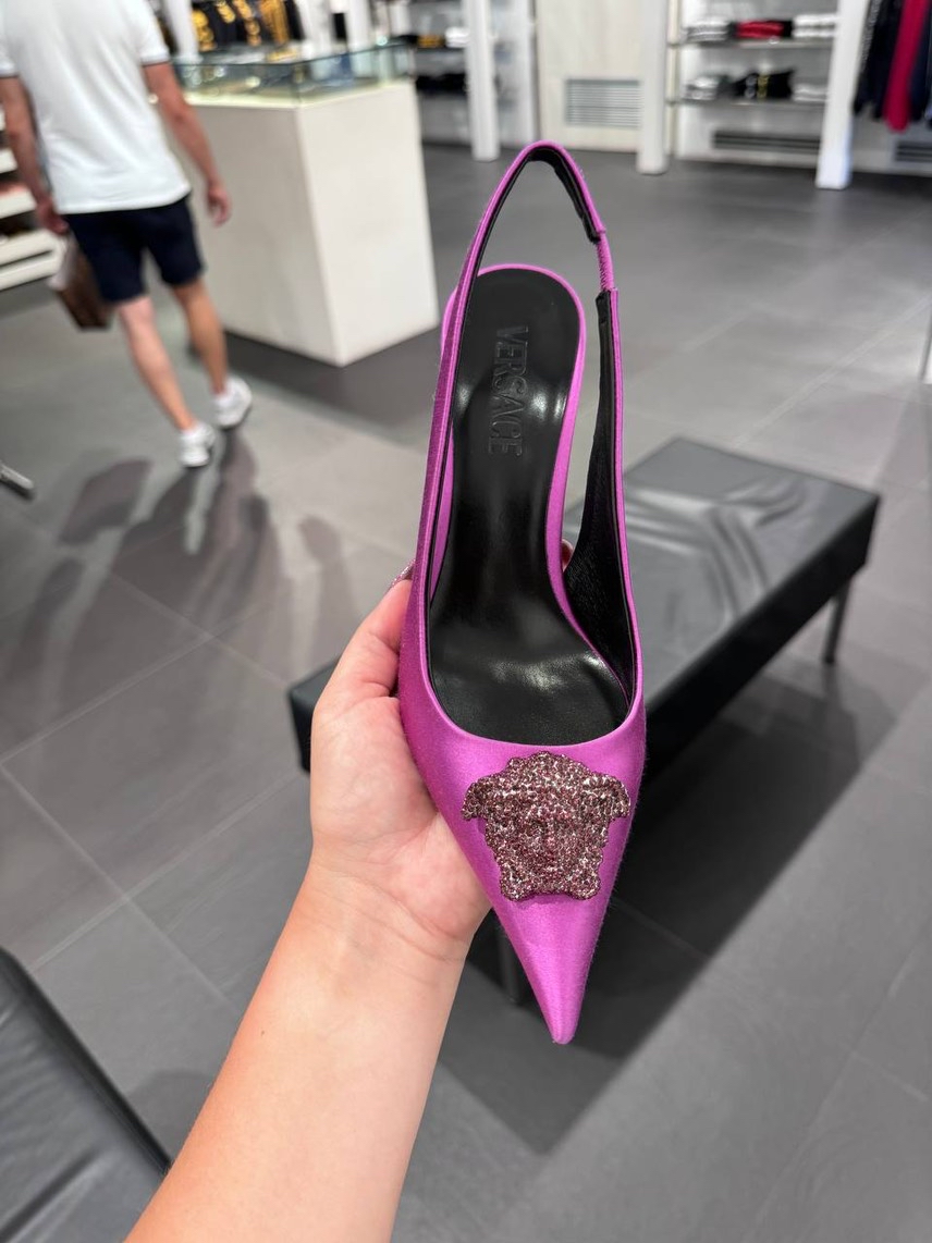 VERSACE Sandals side view - Women's luxury Shoes
