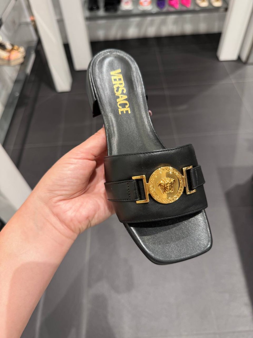 VERSACE Sandals side view - Women's luxury Shoes