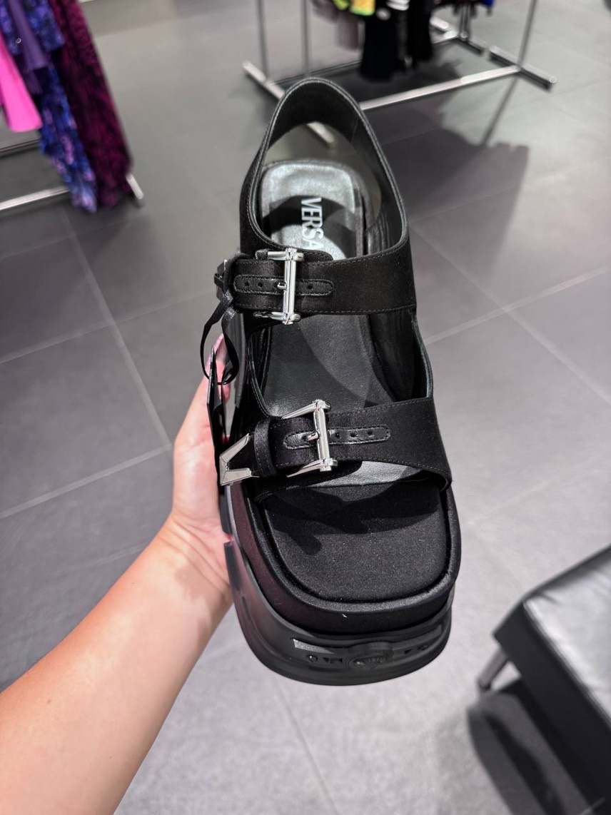 VERSACE Sandals side view - Women's luxury Shoes