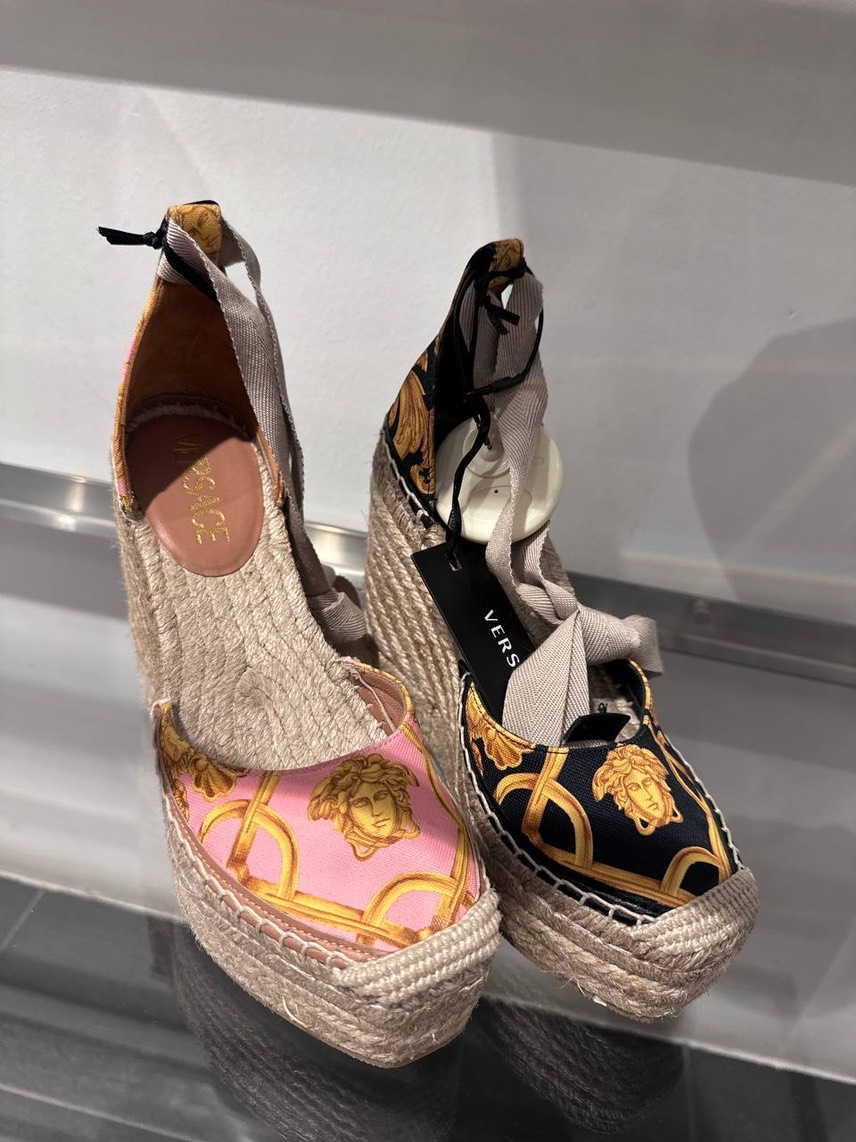 VERSACE Espadrilles side view - Women's luxury Shoes