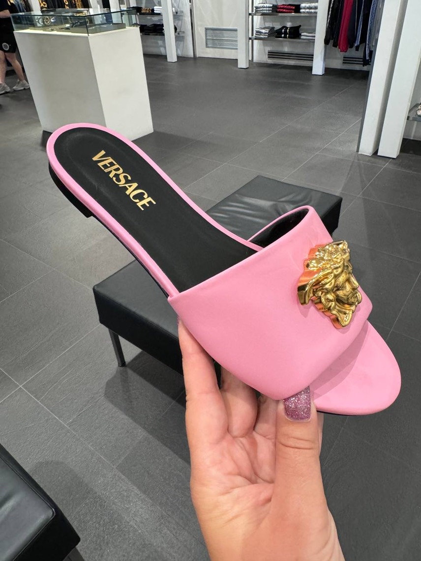VERSACE Slides front view - Women's luxury Shoes