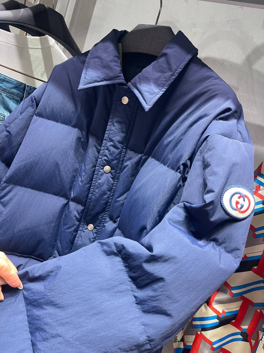GUCCI Down jacket side view - Men's luxury Clothes