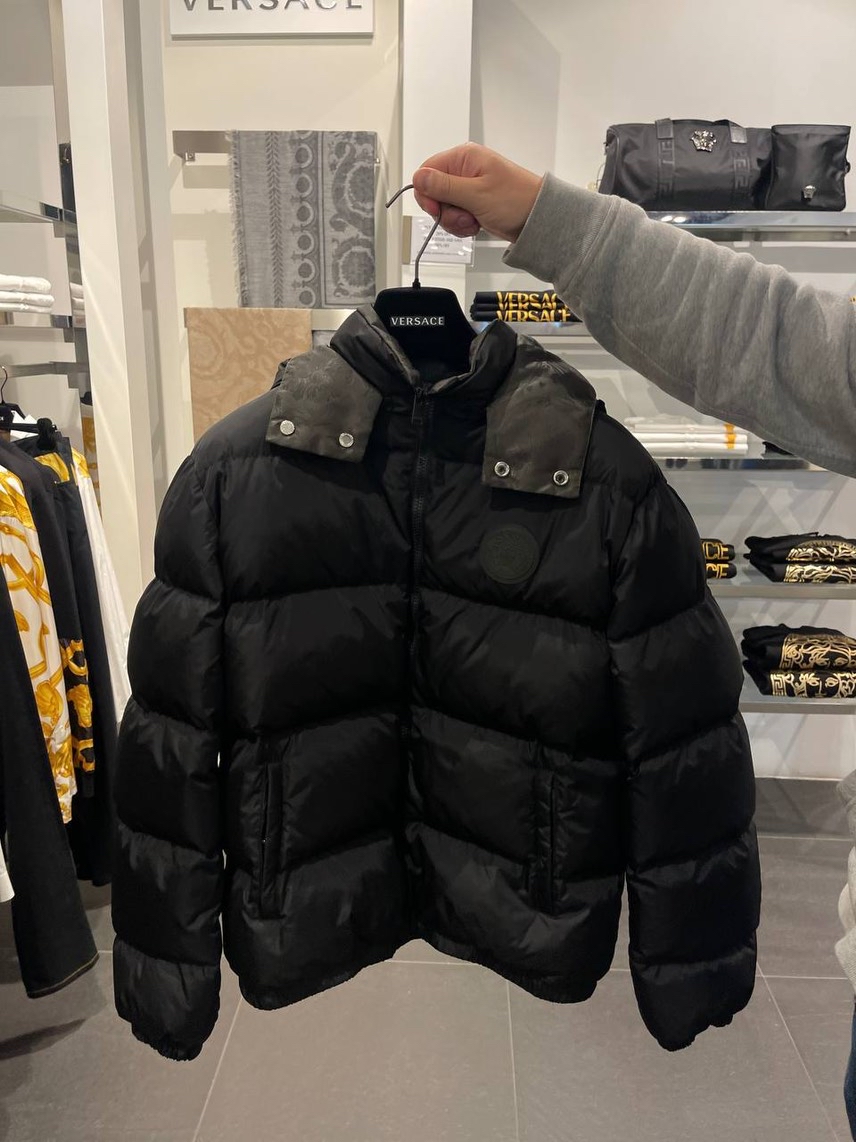 VERSACE Down jacket front view - Men's luxury Clothes