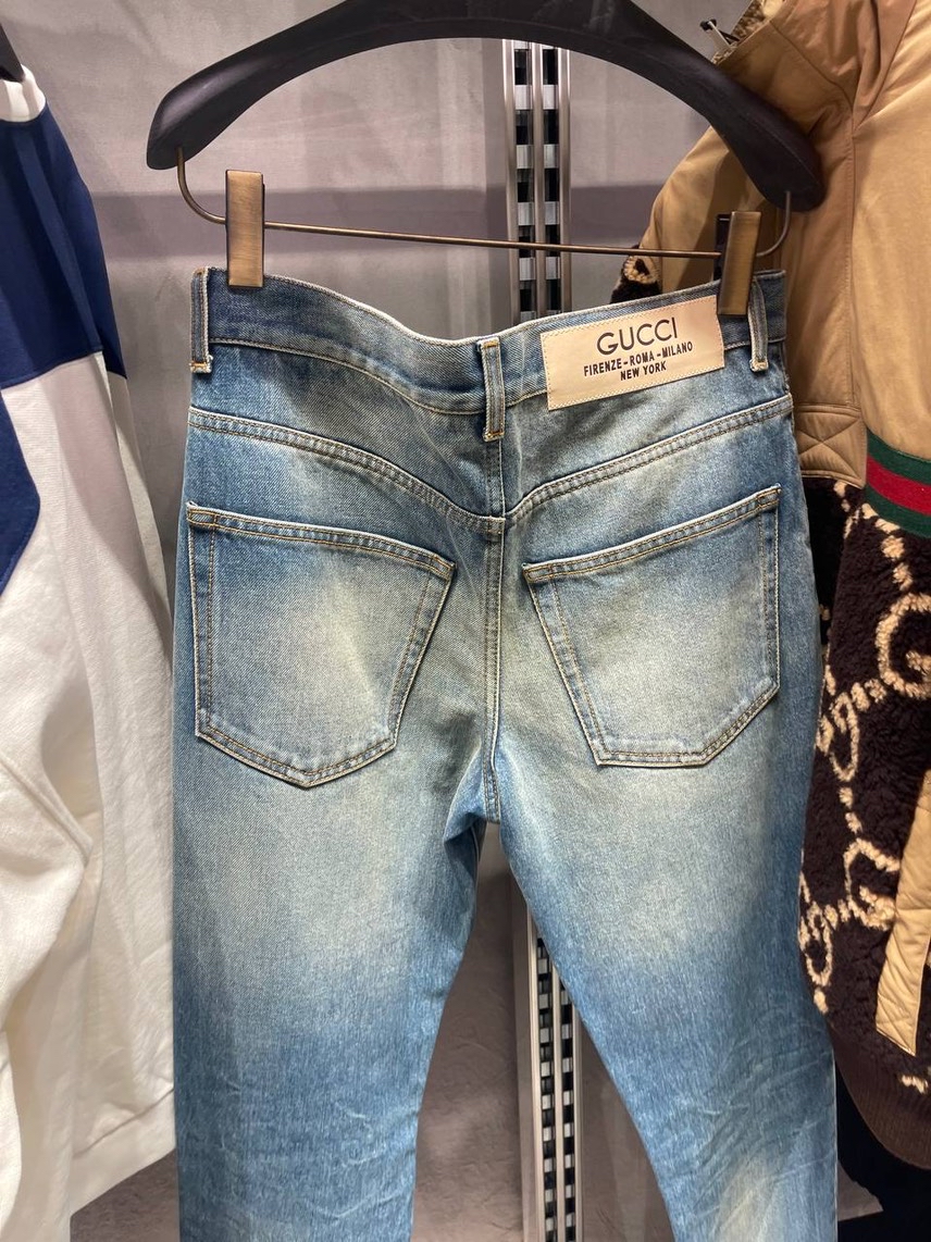 GUCCI Denim side view - Men's luxury Clothes