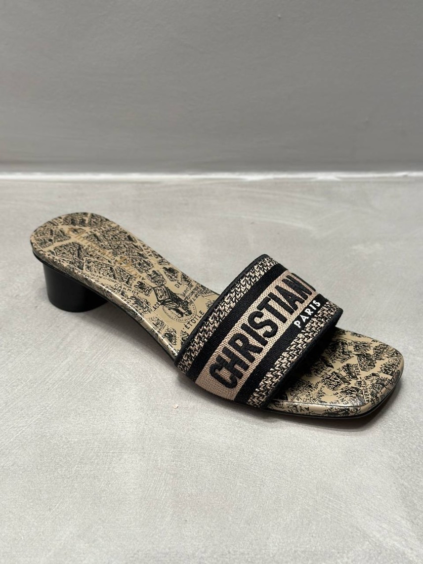 DIOR Slides front view - Women's luxury Shoes