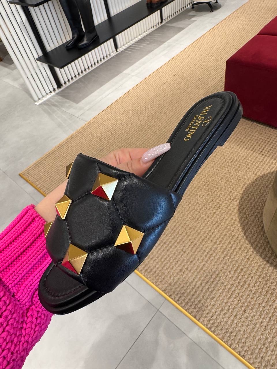 VALENTINO GARAVANI Slides front view - Women's luxury Shoes