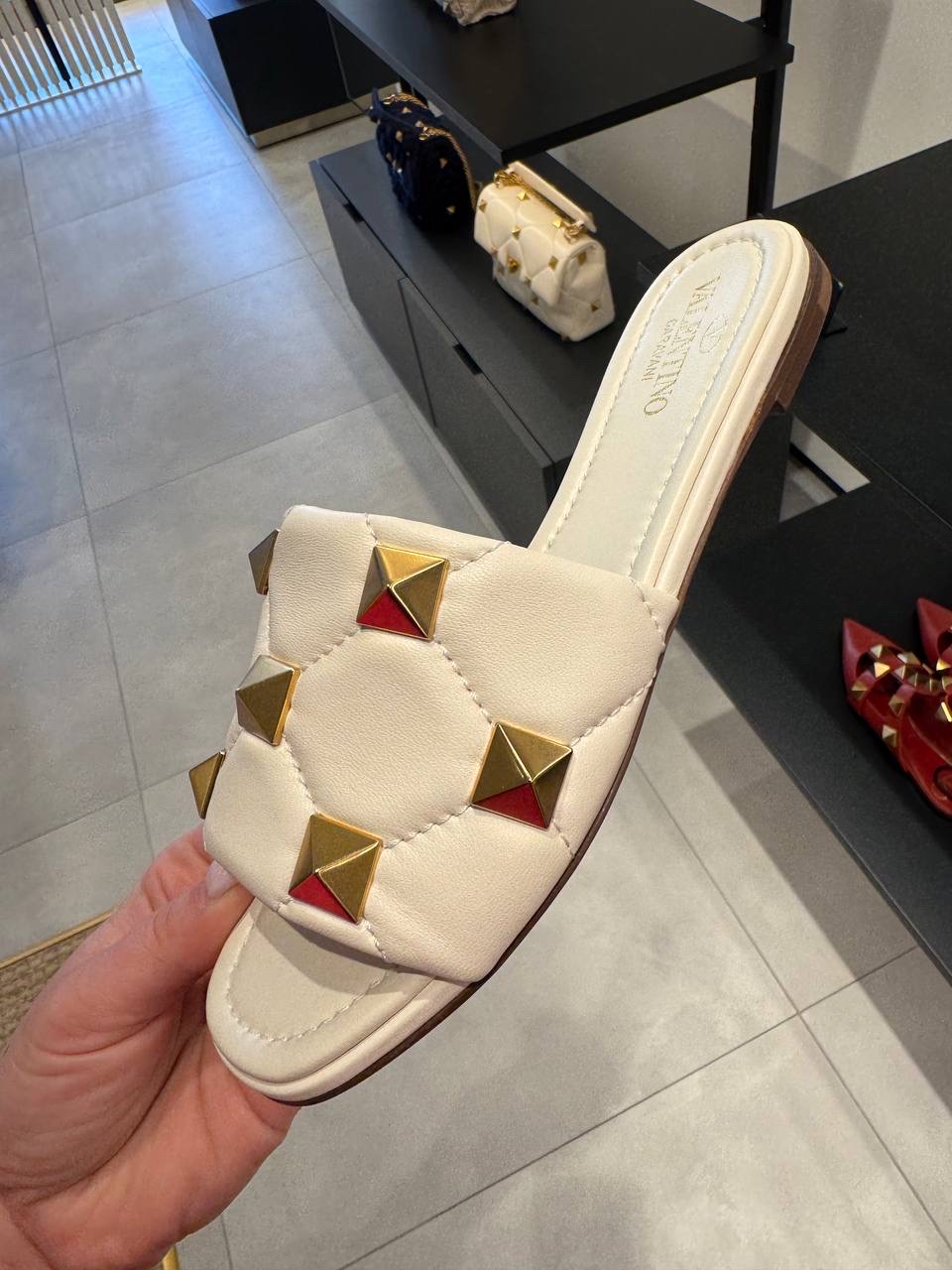 VALENTINO GARAVANI Slides front view - Women's luxury Shoes
