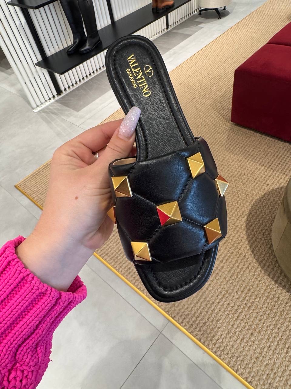 VALENTINO GARAVANI Slides side view - Women's luxury Shoes