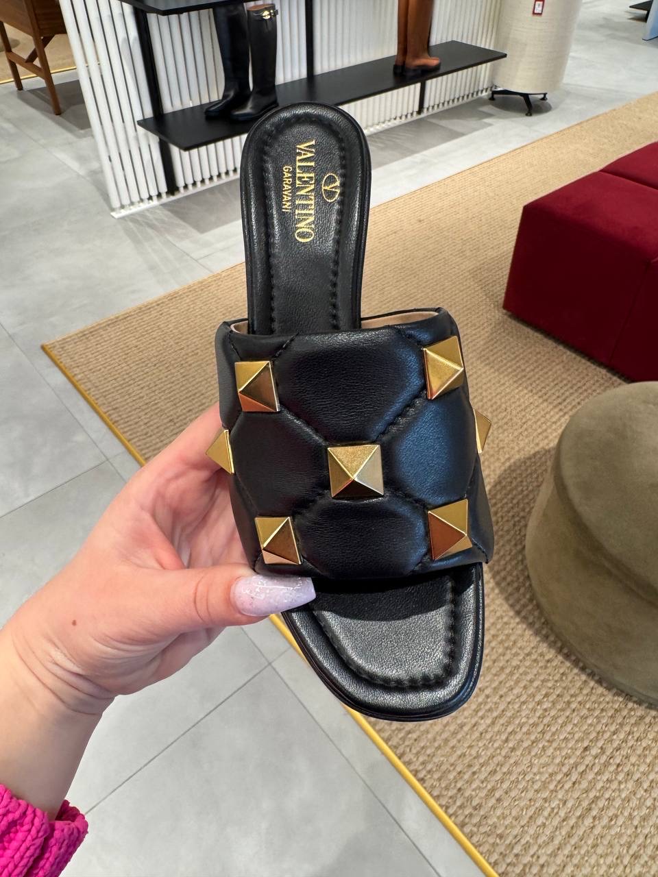 VALENTINO GARAVANI Slides side view - Women's luxury Shoes