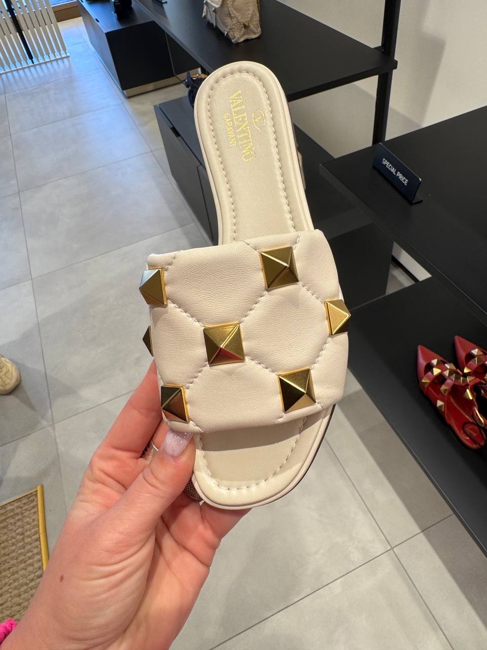 VALENTINO GARAVANI Slides side view - Women's luxury Shoes