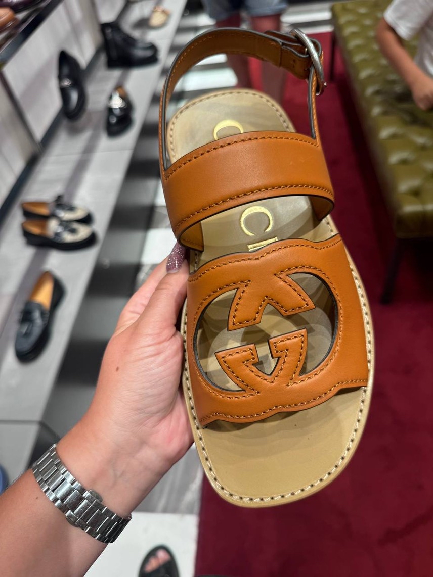 GUCCI Sandals side view - Men's luxury Shoes