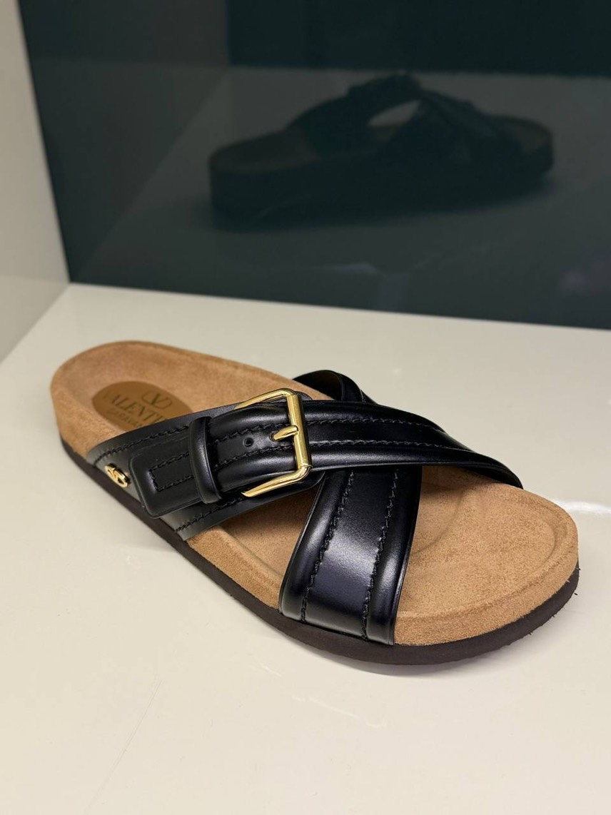 VALENTINO GARAVANI Slides front view - Women's luxury Shoes